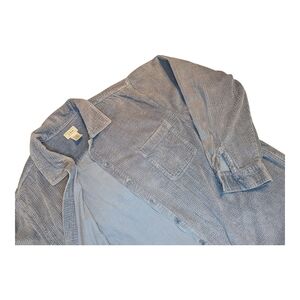 L.L. Bean Vintage Corduroy Women's Shirt Wide Whale Gray